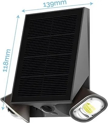 Viking - Lampada da parete solare dimmerabile a LED con sensore LED/1,3W/3,7V IP44 4000K