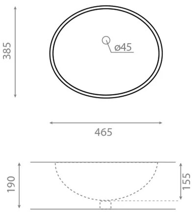 Bathco 0054 - Lavabo da incasso MODENA 43,5x38,5 cm porcellana/bianco