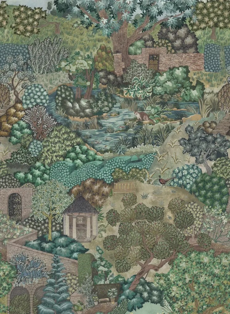 Josephine Munsey Carta da parati panoramica Miserden Mural - Green