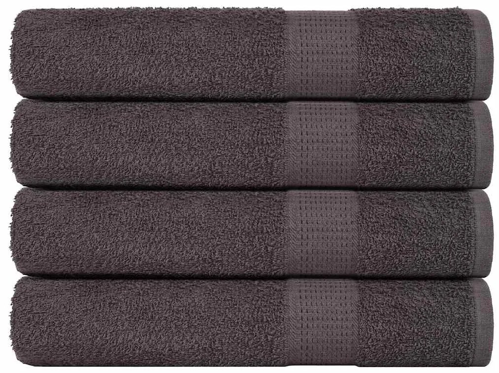 Asciugamani 4 Pz Antracite 100x200 Cm 360 G/m² 100% Cotone /