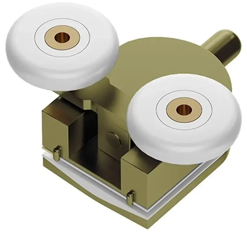 Box Doccia 90x90 Semicircolare Profili Oro Scorrevole H190 Trasparente