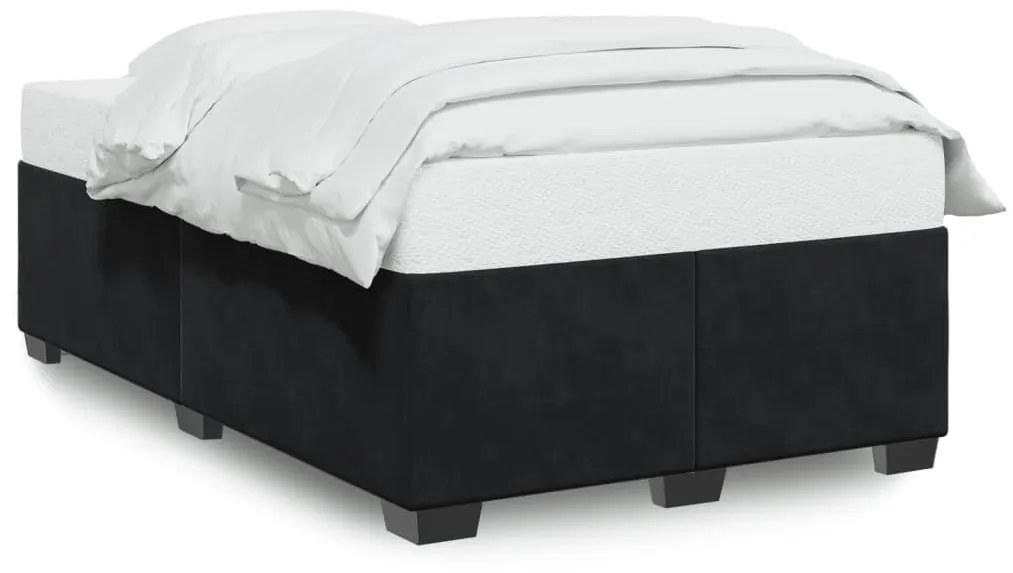 Giroletto Senza Materasso Nero 120x190 Cm Velluto /