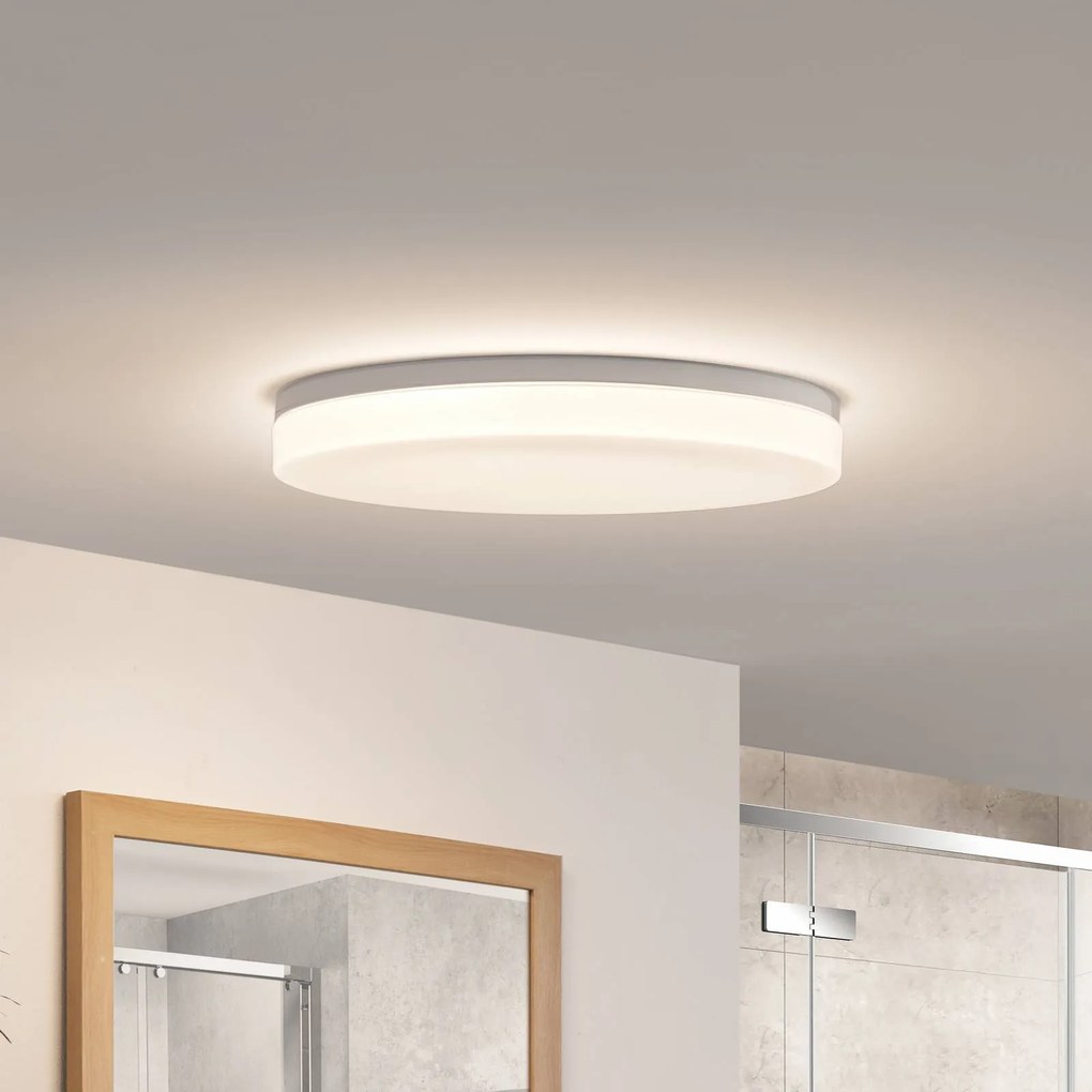 Plafoniera a LED Wynion PRIOS, dimmerabile, Bianco / Opale, Bagno, Plastica, Moderno, Plafoniera LED