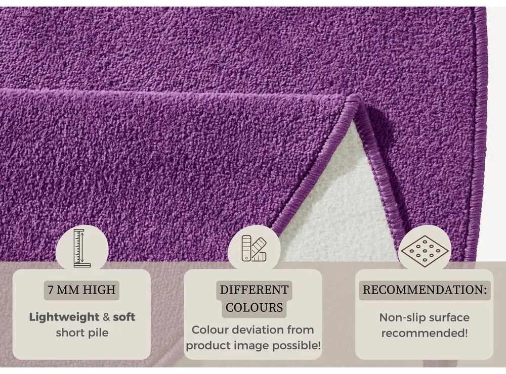 Tappeto rotondo viola scuro ø 133 cm Fancy - Hanse Home