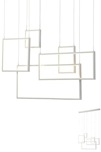 Redo 01-2316 - Lampadario dimmerabile a sospensione con cavo PLANA LED/80W/230V bianco