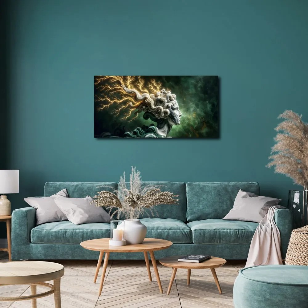 Quadro su tela – Donna mistica con fulmini nei capelli