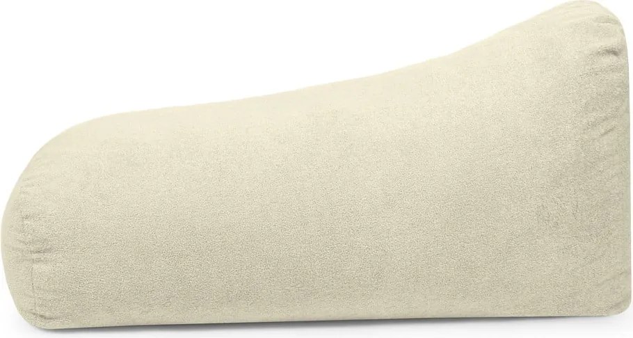 Puof a sacco grigio chiaro con rivestimento in bouclé Snug Long 140 – SLOWDOWN