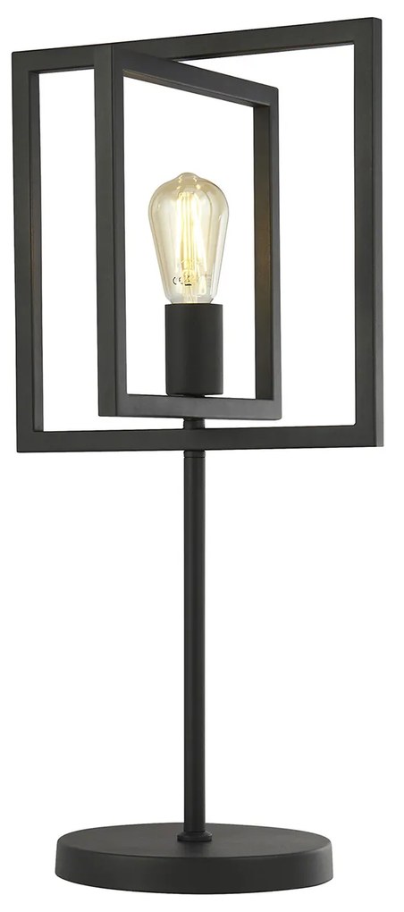 Lampada Da Scrivania-Ufficio Industrial-Nordico Plaza Acciaio Nero 1 Luce E27