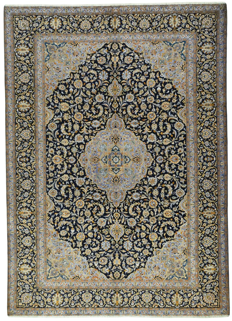 Kashan Tappeto persiano 300x410 Blu (Iran) Annodato A Mano
