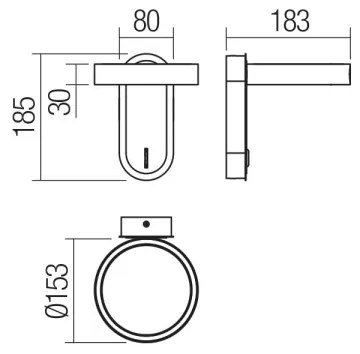 Redo 01-3763 - Applique a LED KEEN LED/6W/230V CRI 90 3000K bianco