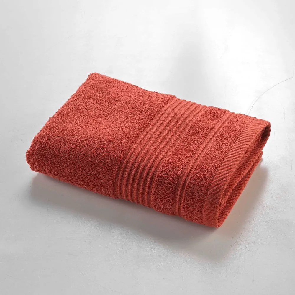 Asciugamano in spugna di cotone color mattone 50x90 cm Tendresse - douceur d'intérieur
