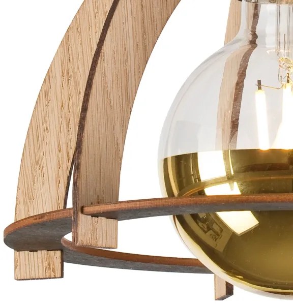 Lampadario a plafone LANDO 1xE27/15W/230V quercia