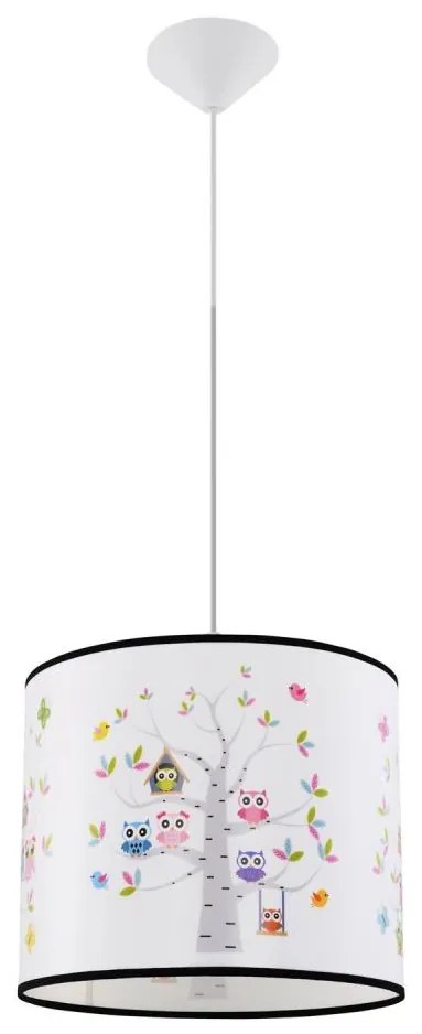 Sollux SL.1422 - Lampadario a sospensione per bambini OWLS 1xE27/15W/230V diametro 30 cm