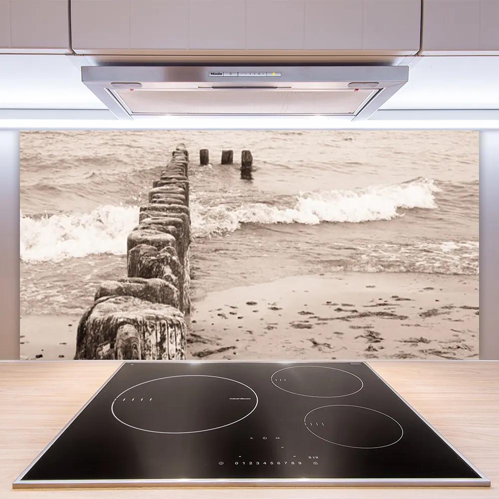 Pannello paraschizzi cucina Architettura della spiaggia del mare 100x50 cm