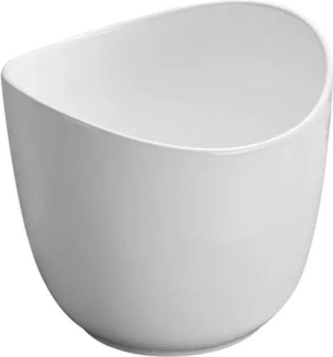 Lavabo da appoggio Wave IDRO BRIC tondo in ceramica bianco piletta non inclusa