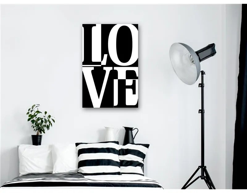 Quadro Black and White Love (1 Part) Vertical