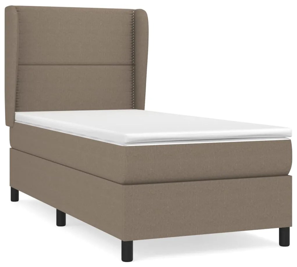 Giroletto a molle con materasso tortora 100x200 cm in tessuto