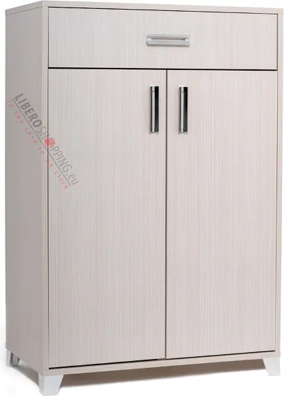 Mobile in legno con 2 ante e 1 cassetto 81x120h cm multiuso Olmo