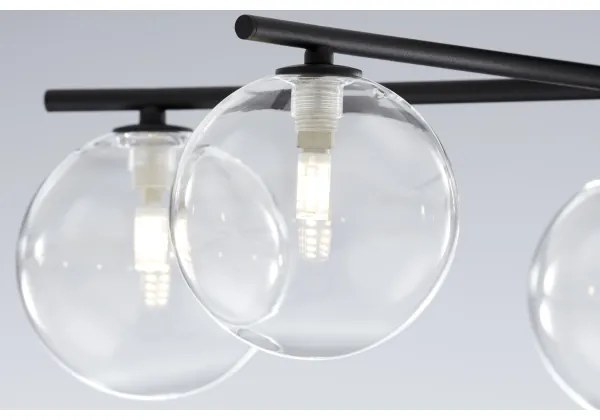 Jupiter 2046 - Lampadario a plafone PRATO 5xG9/10W/230V nero/limpido