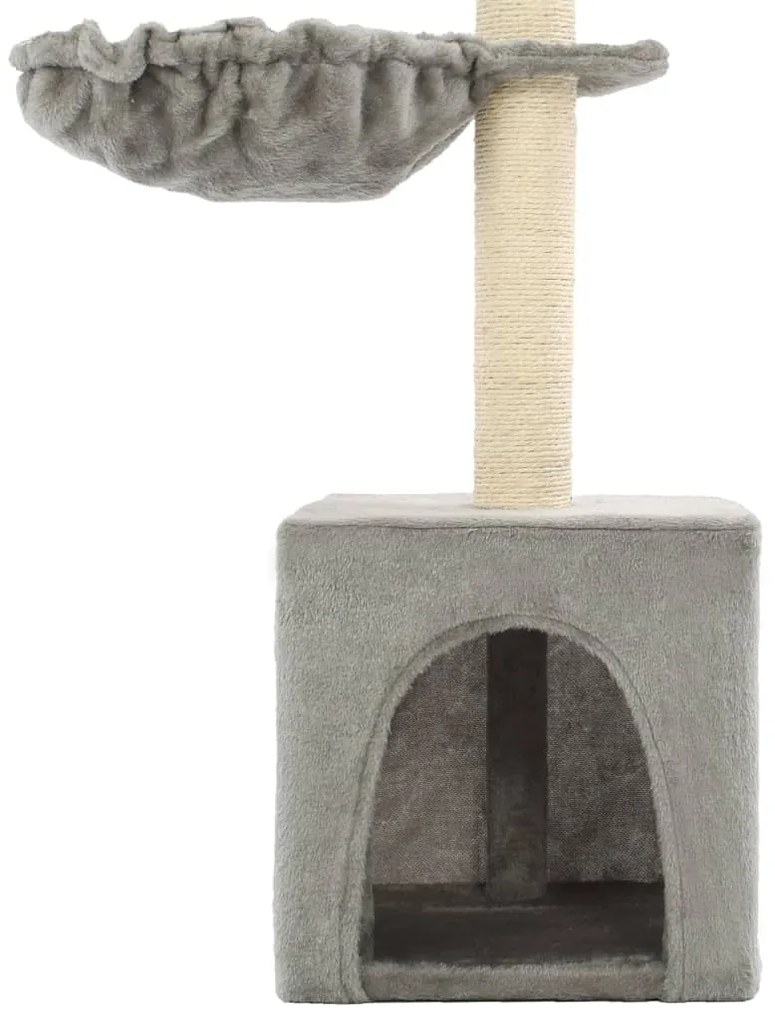 Albero per gatti con tiragraffi in sisal 105 cm grigio
