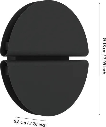 Eglo 902118 - Lampada da parete LED per esterni PIANOSA LED/4,5W/230V IP44 nera