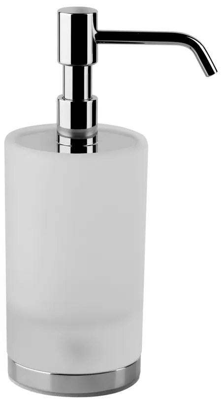 Dispenser sapone liquido da appoggio in vetro satinato cromo emporio 38839 Gessi