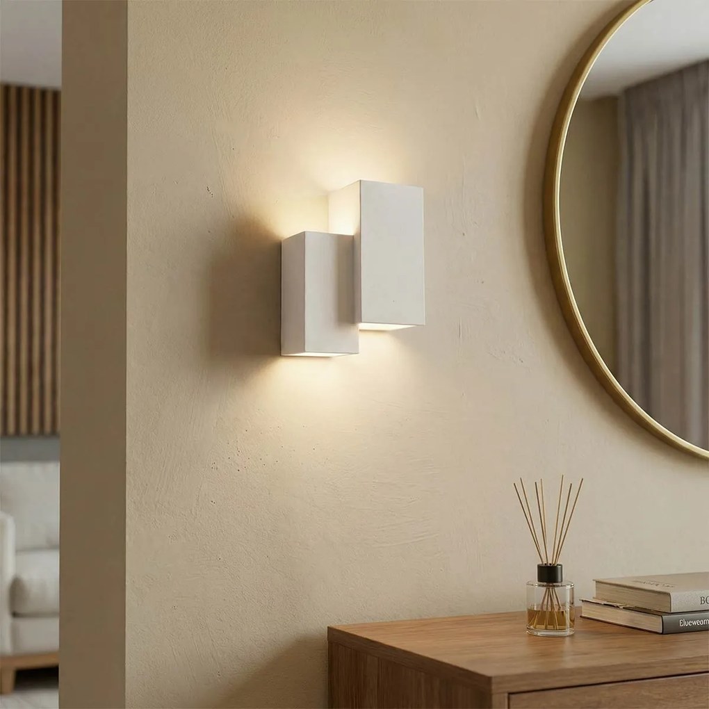 Applique da Parete 3xG9 PARALLEL in Gesso Pitturabile