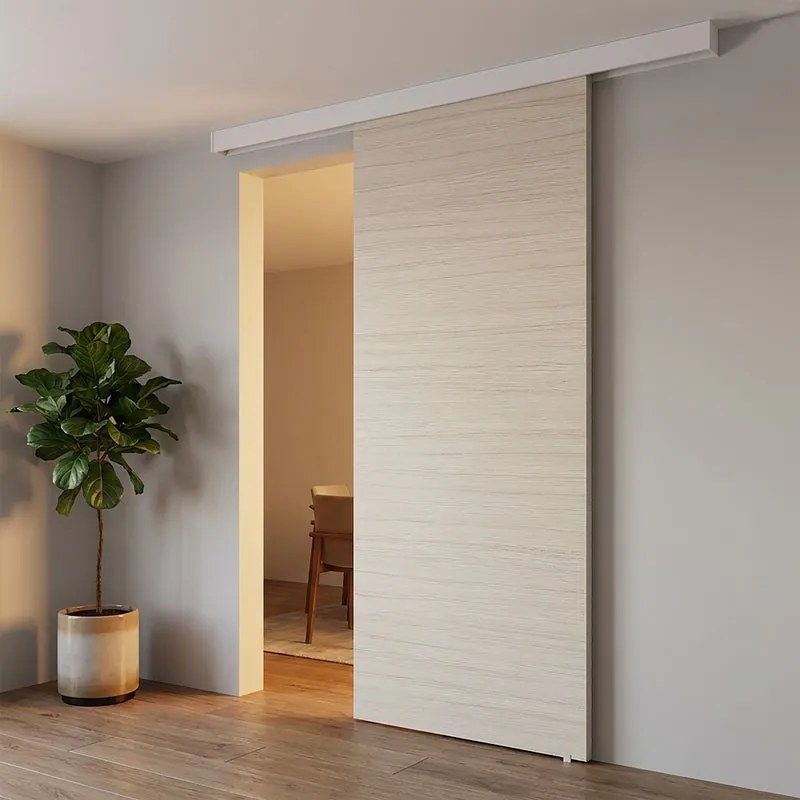 Porta scorrevole reversibile Oxford in mdf palissandro, L 93 x H 212 cm, con binario Meli