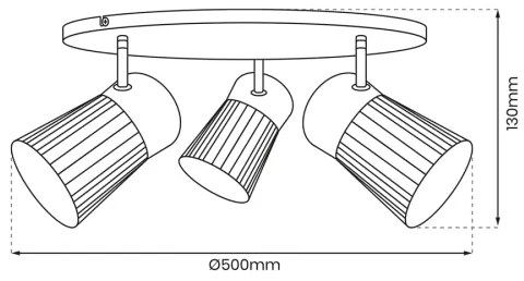 Faretto BEST 3xE14/40W/230V oro