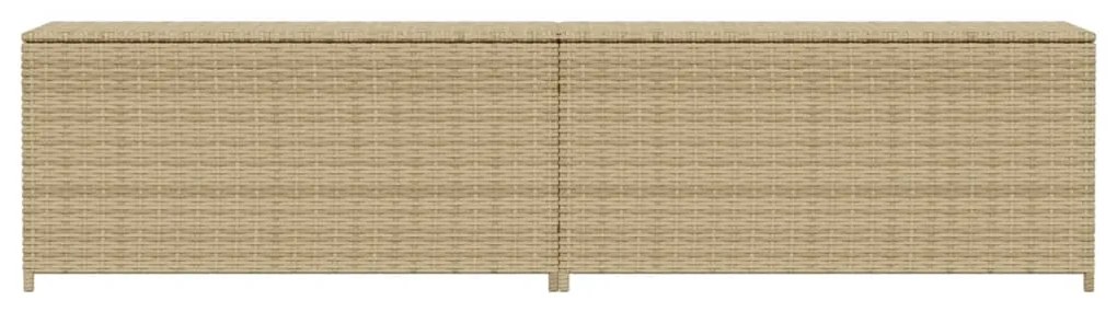 Contenitore da giardino beige misto 469l in polyrattan