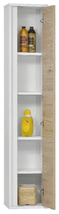 Colonna bagno sospesa Duble H. 150 cm rovere africa con anta reversibile