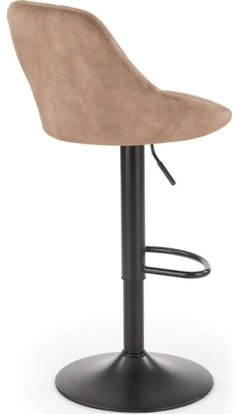 Sgabello bar 106x47 cm nero/marrone