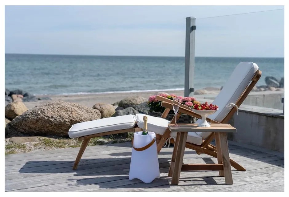 Cuscino di seduta in cotone bianco per sdraio da esterno Arrecife - House Nordic