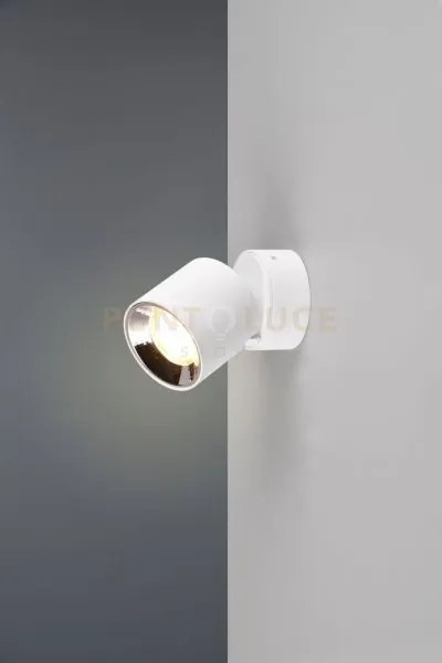 Guayana spot orientabile anche da incasso metallo bianco h. 12cm 1 ...