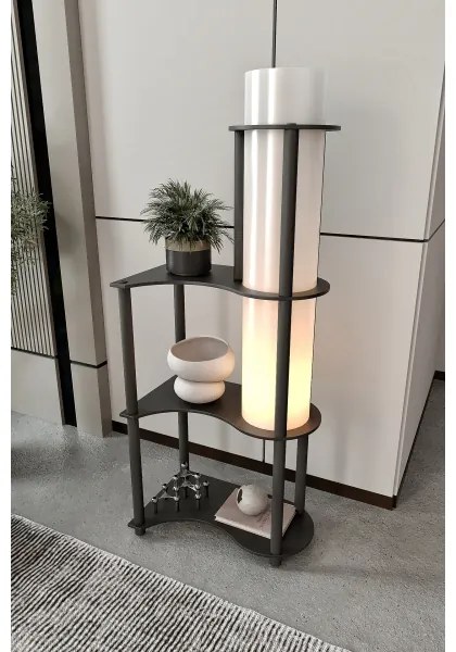 Lampada da terra con ripiani NOTO 1xE27/40W/230V nera