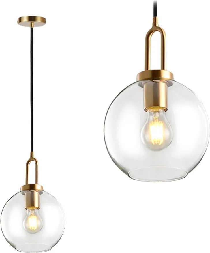Lampada da Soffitto Sospensione Sfera di Vetro 20cm APP629-1CP