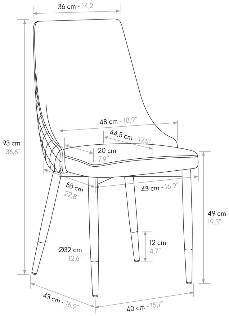 ARLETTE - sedia di design moderno in velluto