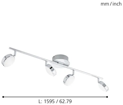 Eglo 95632 - Faretto LED SALTO 4xLED/5,4W/230V