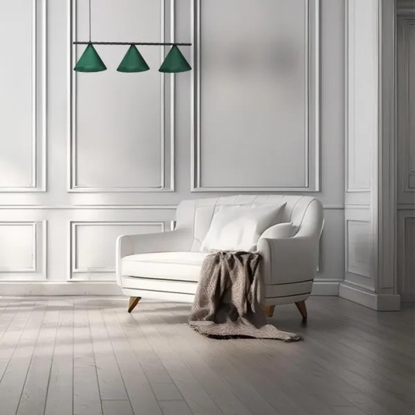 Lampada a sospensione con cavo CAPITAL 3xGX53/15W/230V verde