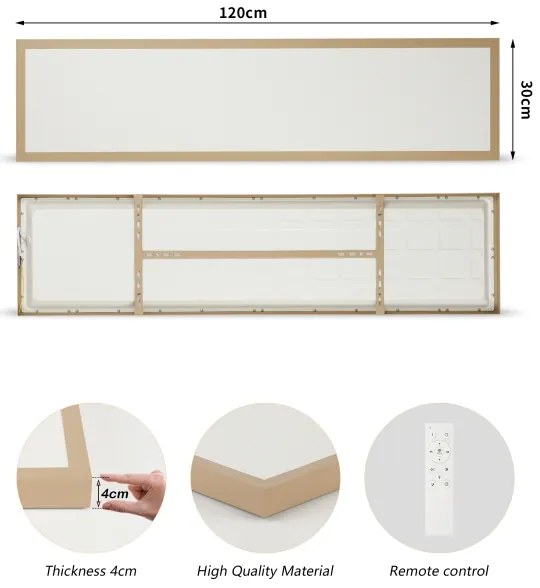 Brilagi-LED Lampada da bagno dimmerabile FRAME SMART LED/50W/230V 120x30 IP44 + telecomando