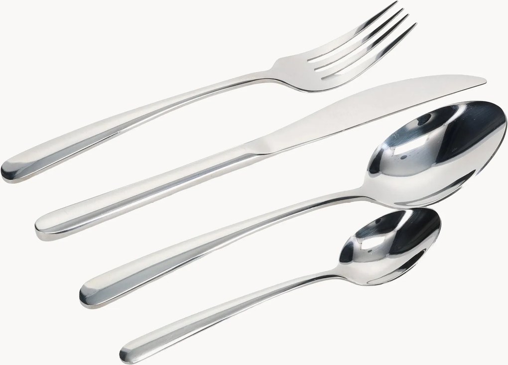 Set di 16 posate lucide Aura, 4 persone