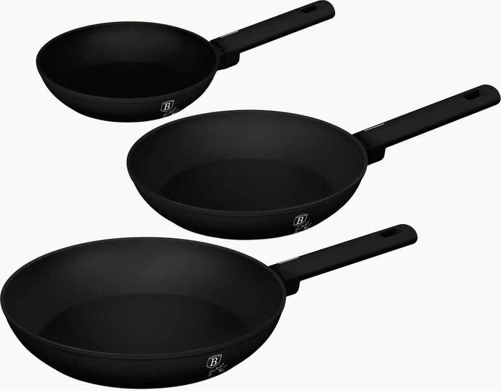 Set di 3 padelle Matte Black