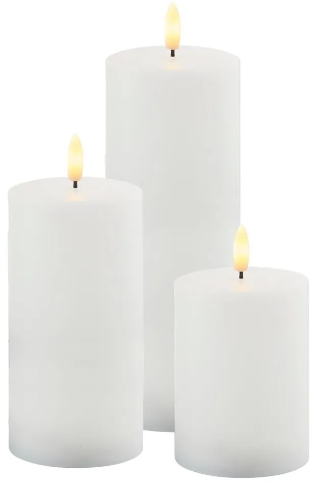 Candele LED da esterno in set da 3 (altezza 20 cm) Sille - Sirius