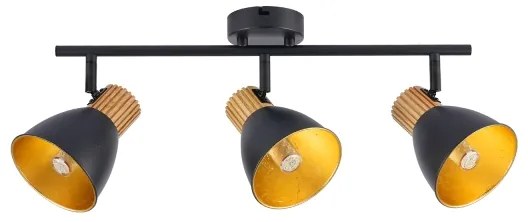 Brilagi - Lampada a spot ODENSE 3xE14/10W/230V legno/nero