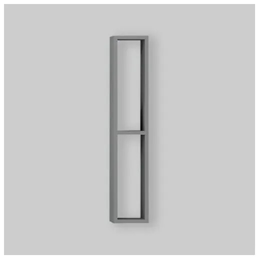 Pensile Da Bagno A Giorno Doppio Vano Aperto 15x80 Grigio
