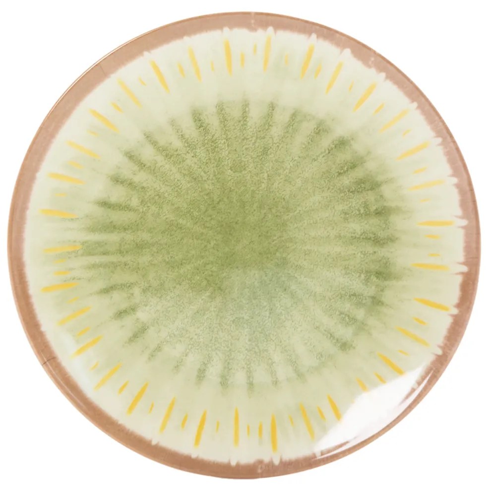 Piatto frutta 23 cm in melammina verde Soler