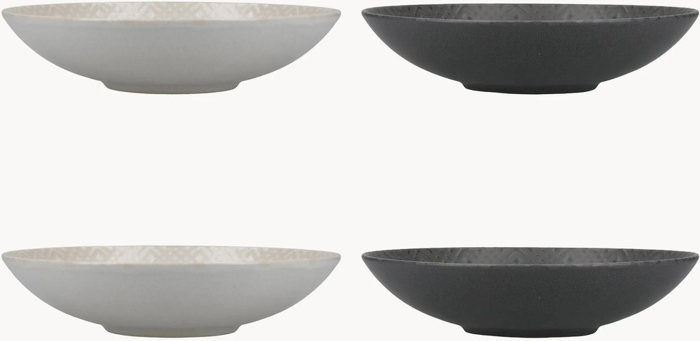 Set di 4 piatti da pasta Napoli