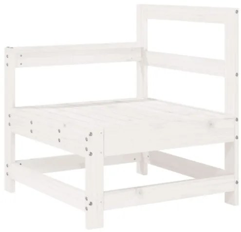 Set Salotto da Giardino 5 pz Bianco in Legno Massello di Pino