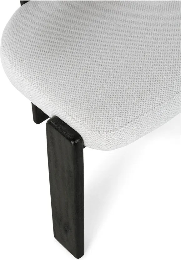 Sedie da pranzo in set nere/grigio chiaro in imbottito 2 pz Nadia – MOME