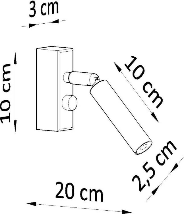 Applique da parete G9 EYETECH 1 Orientabile in Acciaio